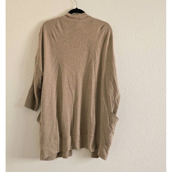 Pact Airplane Wrap Open Front Shawl Collar Cardigan in Natural Beige Size M/L - Picture 4 of 7